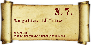 Margulies Témisz névjegykártya